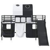 Kids'Loft Bed Frame Black 107 x 200 cm Metal 42020835