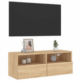 TV Wall Cabinet Sonoma Oak 80x30x30 cm Engineered Wood 836872