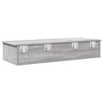 ZNTS Wall Shelf with Drawers Grey Sonoma 100x37.5x19 cm Engineered Wood 859964