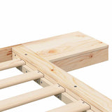 Bed Frame Brown 200 x 200 cm Wood 872386