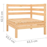 Garden 2-Seater Sofa Solid Pinewood 3082387