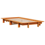 Bed Frame without Mattress Wax Brown 75x190 cm Small Single Solid Wood Pine 850685