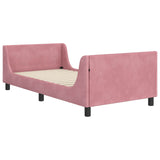 Children's Bed Frame with Headboard Pink 80 x 200 cm Velvet 42010870