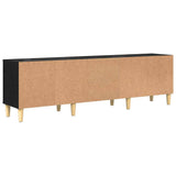 TV Cabinet Black Oak 150 x 30 x 45 cm Engineered Wood 879482