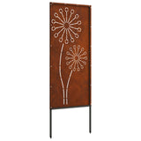 Garden Privacy Screen Rusty 50 x 140 cm Weathering steel 876307