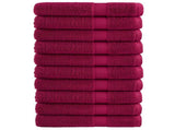 Premium Sauna Towels "SOLUND" 10 pcs Bordeaux 80x200 cm 600 gsm 137220