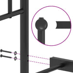 Metal Bed Frame without Mattress with Headboard Black 193x203cm 374345