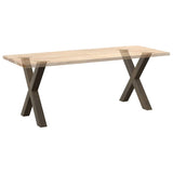 Dining Table Legs X-Shaped 2 pcs Natural Steel 70x cm Steel 4012979