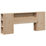 ZNTS Bed Frame without Mattress 200x200 cm Solid Wood Pine 3309890