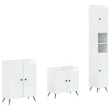 3 Piece Bathroom Cabinet Set BREDA High Gloss White 3417481