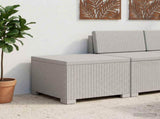 1-Seater Garden Sofa Rattan Look PP White 8011758