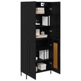 Highboard Black Oak 69.5 x 34 x 180 cm Engineered Wood 3416204