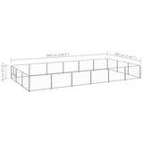 Dog Kennel Silver 18 m Steel 3082138