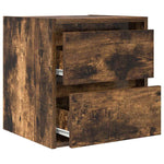 ZNTS Wall-mounted Bedside Cabinets 2 pcs Smoked Oak 38x34x40 cm 861256