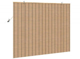 Roller Blind Natural and Brown 140 x 160 cm Bamboo 42006906