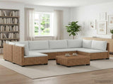7 pcs Rattan Lounge Set with Cushions GENDT Natural Rattan 3429868