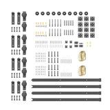 Sliding Door Hardware Kit 400 cm Steel Black 3295804