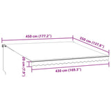 Manual Retractable Awning Anthracite and White 450x350 cm 3215812