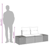 Garden Sofa Grey 123 x 62 x 69cm Poly Rattan 42006804