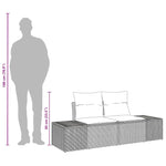 Garden Sofa with Cushion Beige 123 x 62 x 69cm Poly Rattan 42006806