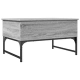 ZNTS Coffee Table Grey Sonoma 70x50x40 cm Engineered Wood and Metal 845374