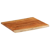 Table Top 110x80x3.8 cm Rectangular Solid Wood Acacia Live Edge 370653