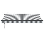 Automatic Retractable Awning Anthracite and White 350x250 cm 3310228