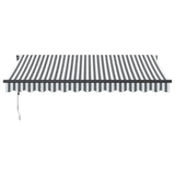 Automatic Retractable Awning Anthracite and White 350x250 cm 3310228