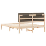 Bed Frame with Upholstered Headboard Taupe 160 x 200 cm 877897