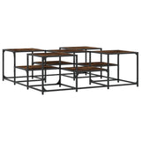 Coffee Table Smoked Oak 121x121x40 cm Engineered Wood 839070