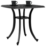 ZNTS Garden Table Black 53x53x53 cm Cast Aluminium 4002816