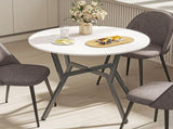 Dining Table, Round Kitchen Table with Black Legs for Living Room, Dining Room 90 x 76 cm, High T3398P423544