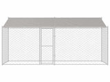 Dog Cage with Roof Silver 400 x 200 x 256 cm Steel and PE 3368301