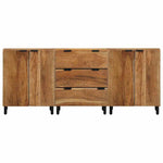 Sideboard 3 pcs Brown 60 x 33 x 75 cm Solid Acacia wood 3310011