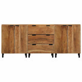 Sideboard Set 3 pcs 180 x 33 x 75 cm Solid Acacia Wood Brown 3310011