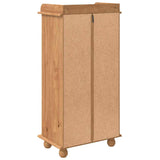 Wine Cabinet ASKIM Brown 57 x 37 x 114 cm Solid pine wood 4105442