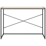 Computer Desk Black and Oak 110x60x70 cm Engineered Wood 30211