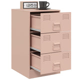 Bedside Cabinets 2 pcs Pink 34.5x39x62 cm Steel 841778