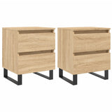 Bedside Cabinets 2 pcs Sonoma Oak 40x35x50 cm Engineered Wood 826899