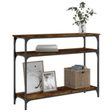 Console Table Smoked Oak 100x29x75 cm Engineered Wood 834037