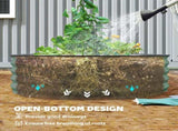 Set of Two 181 x 93cm Steel Planters - Green T3398P377568