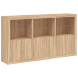 Sideboard with LED Lights Sonoma Oak 181.5x37x100 cm 3209151