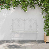 Garden Bench White 104 x 54 x 93cm Steel 42008112