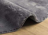 Rug HUARTE Short Pile Soft and Washable Anthracite 120 cm 375010