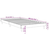 Bed Frame without Mattress Brown Oak 90x200 cm Engineered Wood 832068