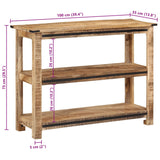 Console Table 100x35x75 cm Solid Wood Mango 374055