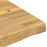 Live Edge Table Top 90 x 90 x 3.5 cm Square Solid Acacia Wood 938646