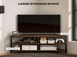 Industrial-Style Corner TV Unit - Black/Brown T3398P344744