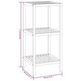 Bathroom Shelf 36x36x79 cm Solid Wood Walnut 350365