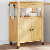 Kitchen Trolley MONZA 60x40x88.5 cm Solid Wood Pine 376097